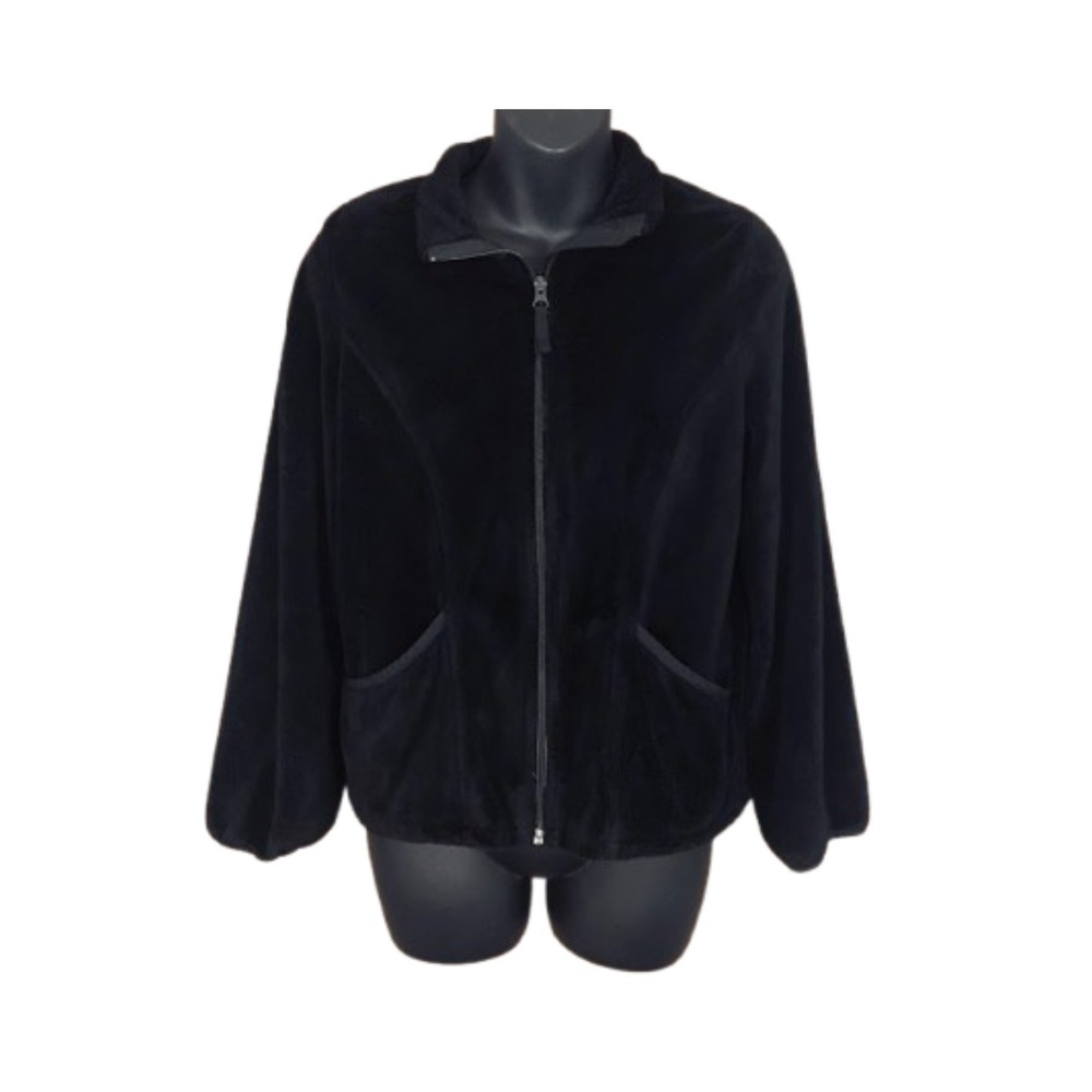 Children's Place Fleece Zip Up Jacket Soft Casual Everyday Black Size XL (14)
